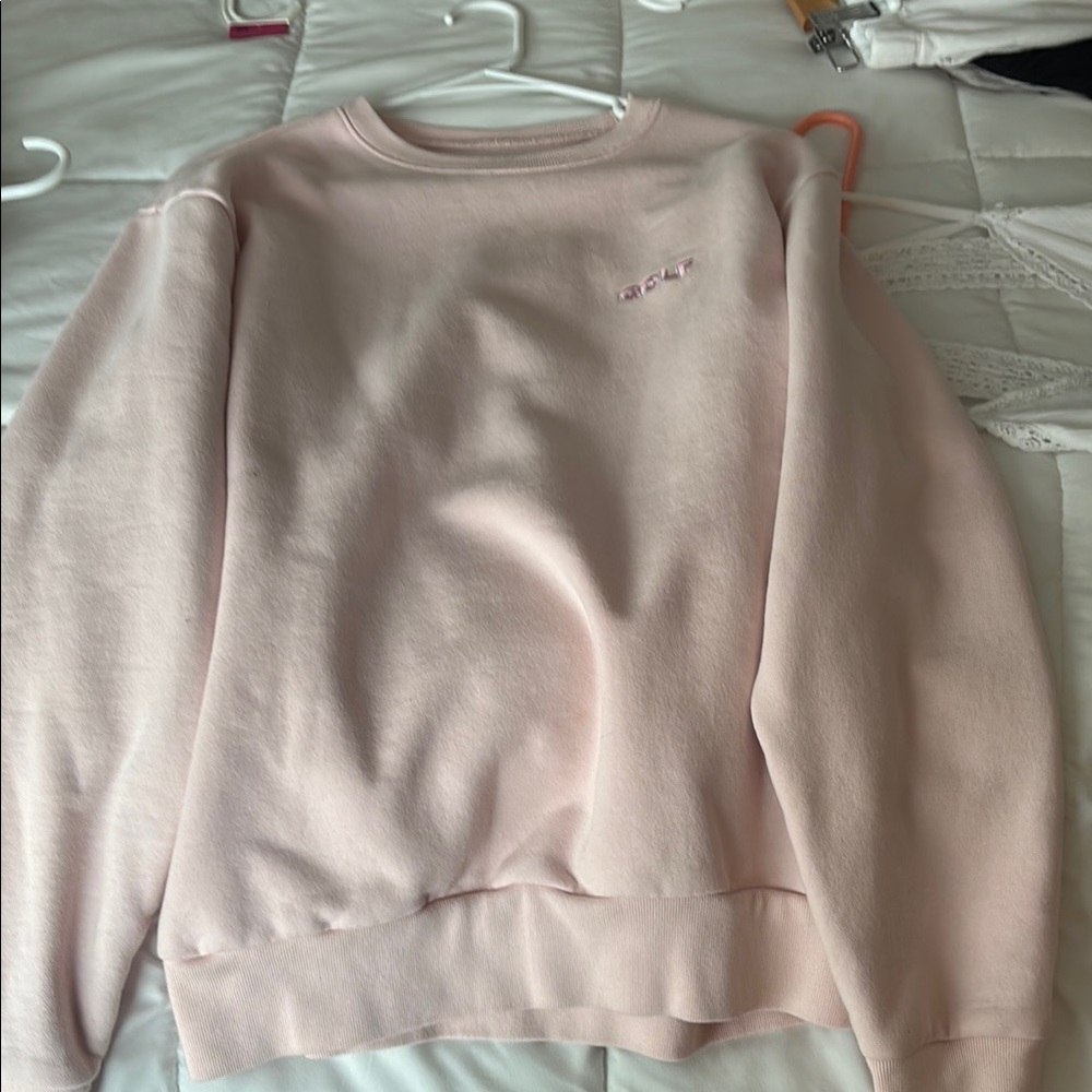 Golf Wang Pink Crew Neck Sweater Soft Knit Casual